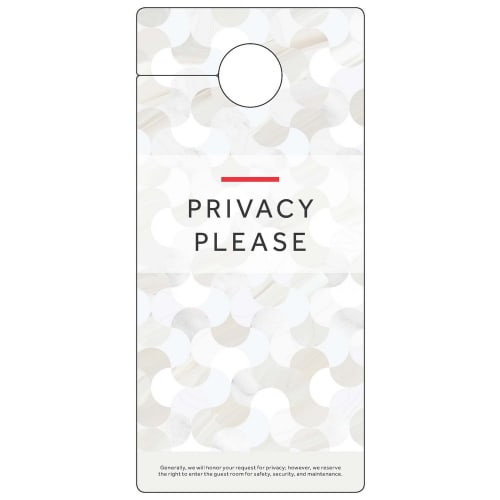 Marriott Hotels Do Not Disturb Door Hanger Sign, White